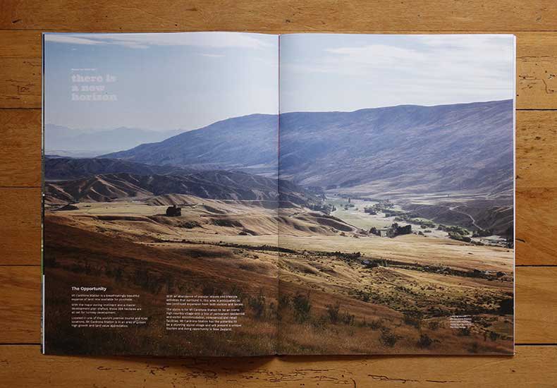 Mt Cardrona Station – Here on this hill publication – opening spread