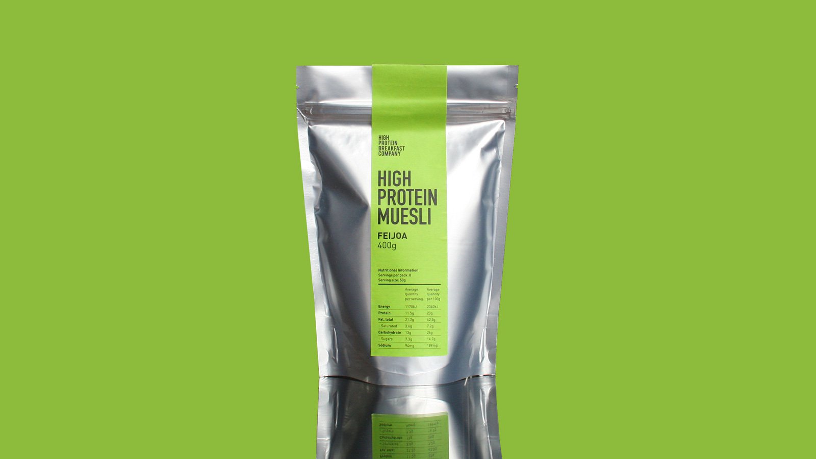 High Protein Breakfast Company packaging – Feijoa