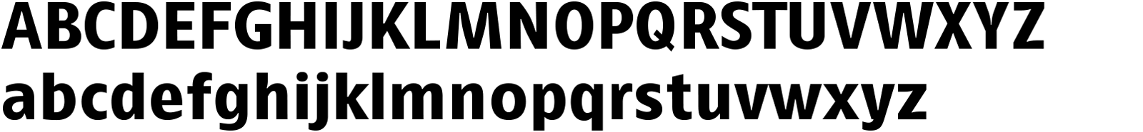 The typeface Pam extra bold